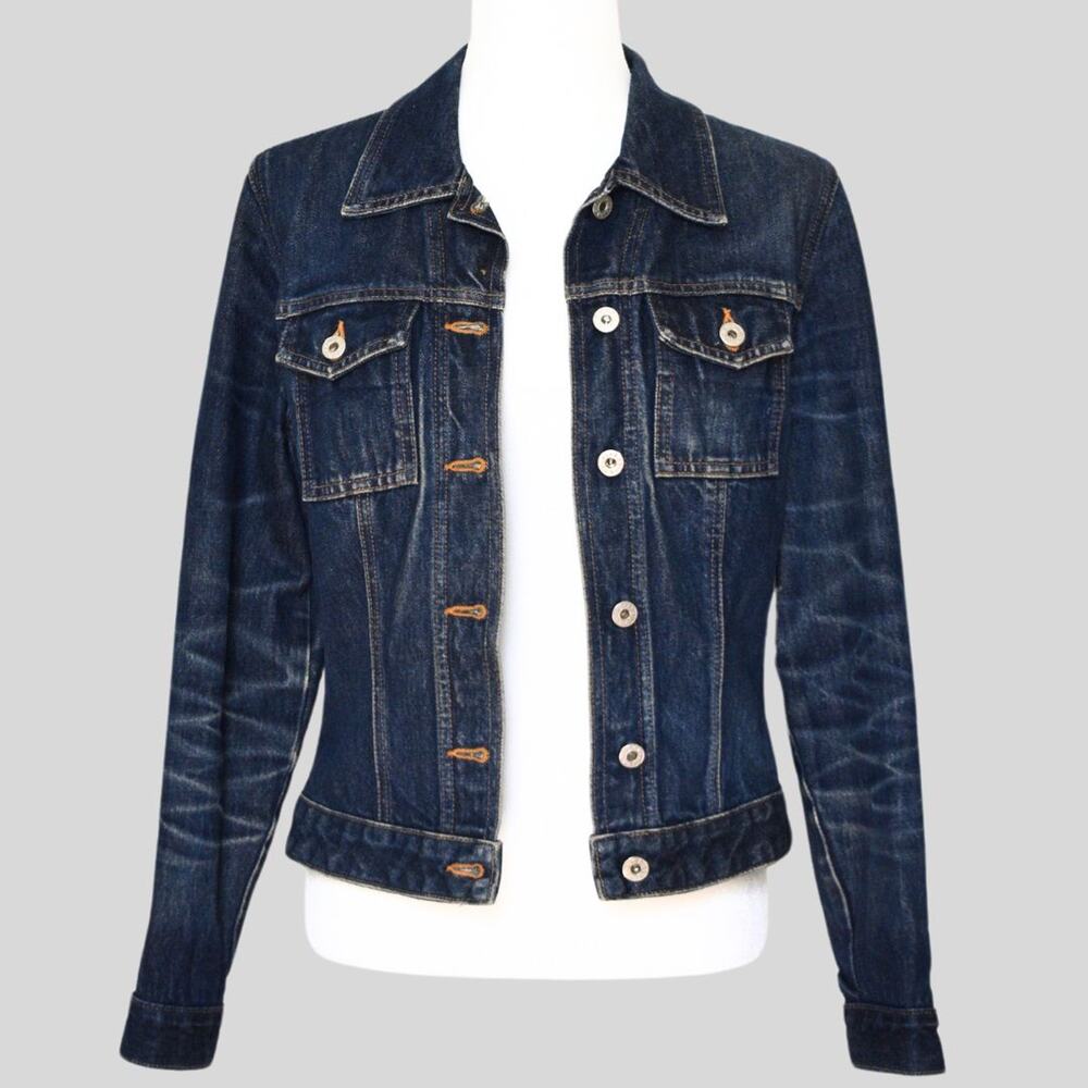 Vintage !!! 90's GUESS Women's Denim Jacket Size L